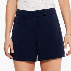 Nic + Zoe Navy Dark Indigo Women’s Dress Shorts Summer Closet Staple NEW Size 14